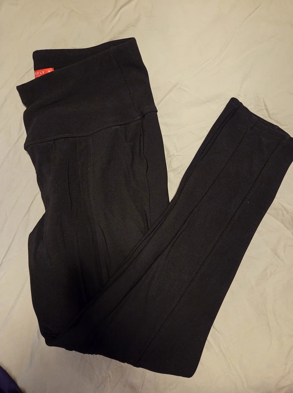 Butterfly Women's Black High-Waist Pull On Dress Pants - Picture 1 of 3